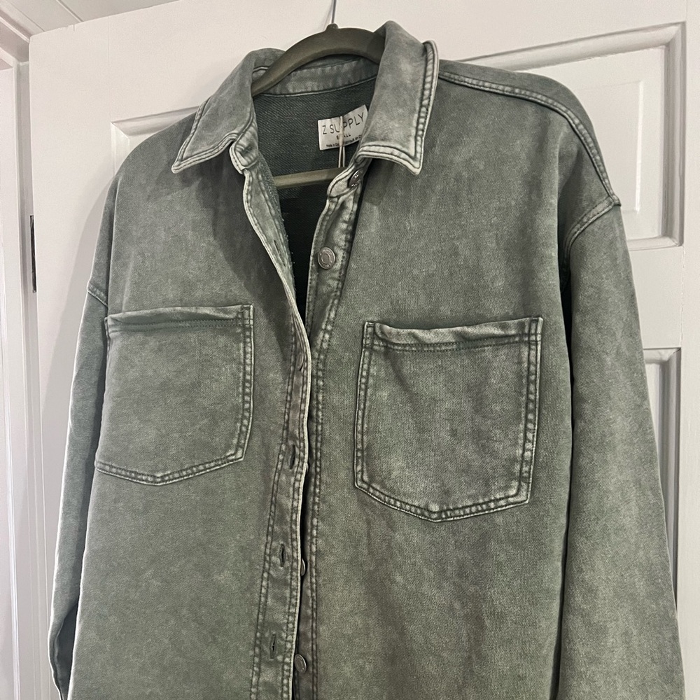 All Day Washed Denim Knit Jacket